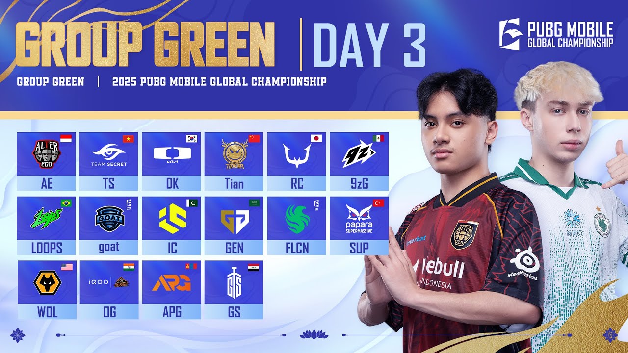 PMGC 2025 Group Green Day 3 Points Table and More